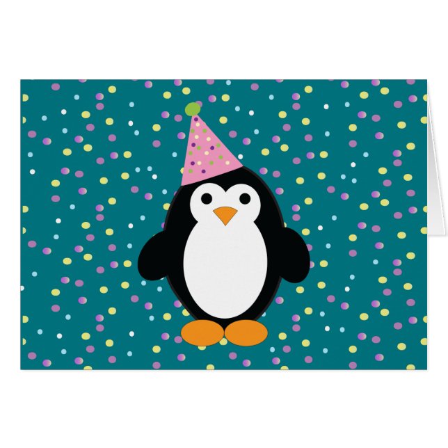 Cute Party Penguin (Voorkant Horizontaal)
