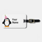 Cute Party Penguin Bagagelabel (Voorkant horizontaal)