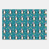 Cute Party Penguin Inpakpapier Vel (Voorkant)