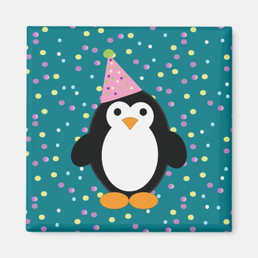 Cute Party Penguin Magneet (Voorkant)