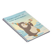 Cute Party Penguin | Observation Dry Humour Custom Notitieboek (Rechterzijde)