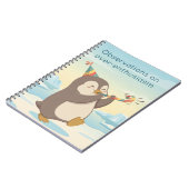 Cute Party Penguin | Observation Dry Humour Custom Notitieboek (Linkerzijde)