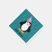 Cute Party Penguin Servet (Hoek)