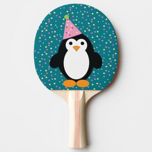 Cute Party Penguin Tafeltennisbatje (Voorkant)