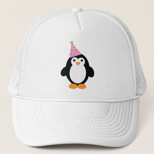 Cute Party Penguin Trucker Pet (Voorkant)
