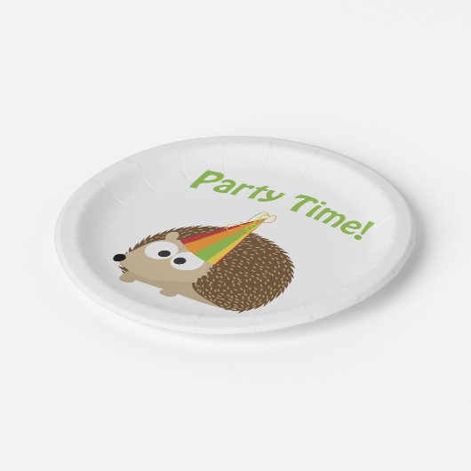Cute Party Time Hedegel Papieren Bordje (Gekanteld)
