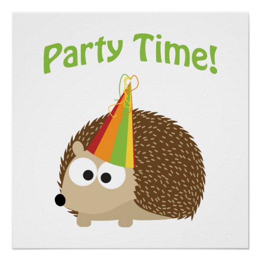Cute Party Time Hedegel Perfect Poster (Voorkant)