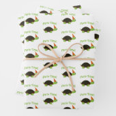 Cute Party Time Turtle Inpakpapier Vel (In situ)