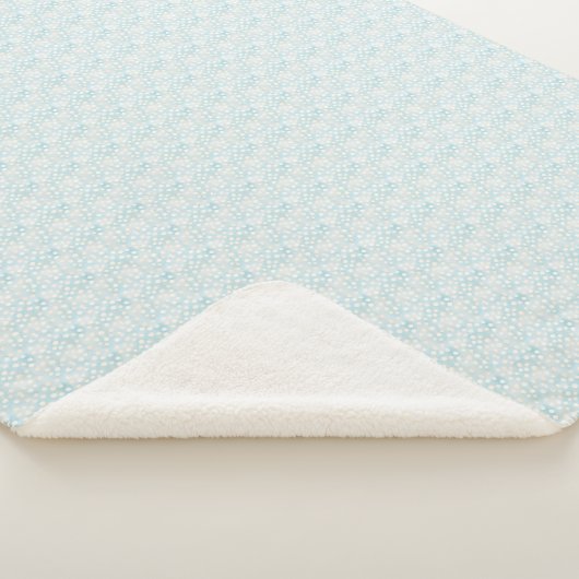 Cute Pasen Blauwe Stip Sherpa Dekbed Deken (3/4)