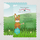 Cute Pasen brunch en eierjacht uitnodiging (Voorkant / Achterkant)