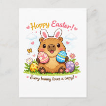 Cute Pasen Capybara Eieren Konijnenoren