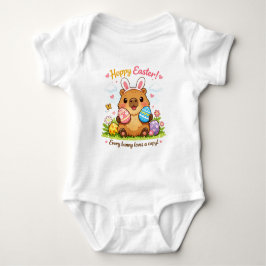 Cute Pasen Capybara Eieren Konijnenoren Romper