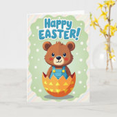 Cute Pasen Creatuur Kaart (Gele Bloem)