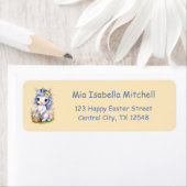 Cute Pasen Eenhoorn - Retouradres Label (Insitu)