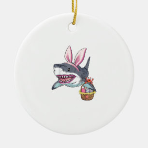 Cute Pasen Haaien Konijnen Oren Mand Eieren Fijne Keramisch Ornament