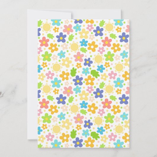 Cute Pasen kip feest uitnodiging (Achterkant)