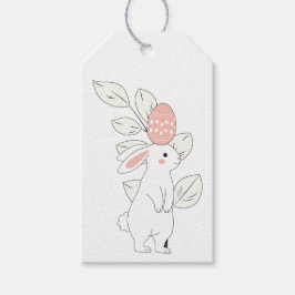 Cute Pasen Konijn Cadeaubijschrift Cadeaulabel