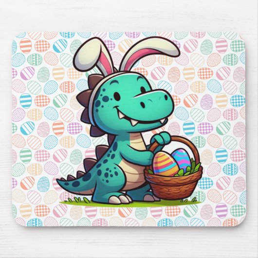 Cute, Pasen konijn dinosaurus Muismat (Voorkant)