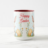 Cute Pasen Konijn En Eieren Trendy Collectie Mok (Midden)