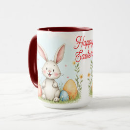 Cute Pasen Konijn En Eieren Trendy Collectie Mok