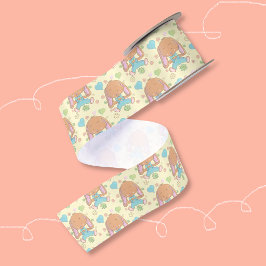 Cute Pasen Konijn Lichtgele Lint
