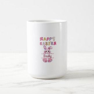 Cute Pasen Konijn Pastel Kleur Gepersonaliseerde M Koffiemok