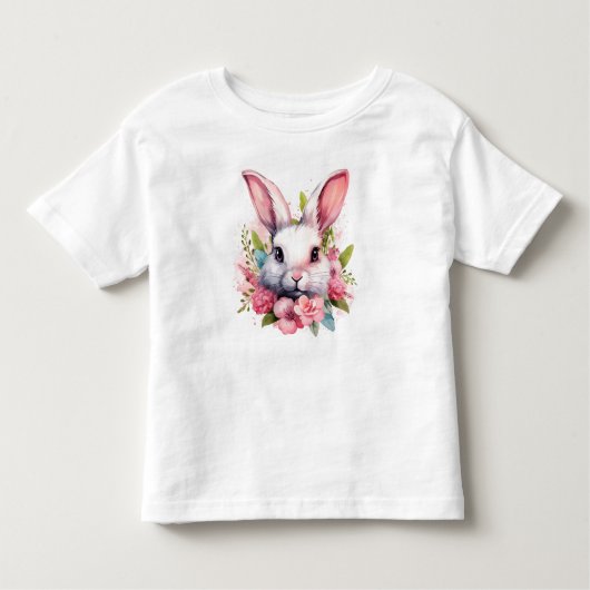 Cute Pasen Konijn Portret Cadeau T-shirt (Voorkant)