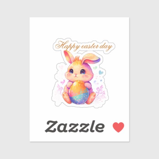 Cute Pasen Konijn Sticker – Kawaii Pastel Konijn L (Vel)