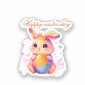 Cute Pasen Konijn Sticker – Kawaii Pastel Konijn L (Voorkant)