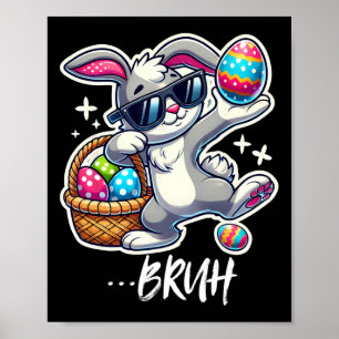 Cute Pasen Konijn T-shirt Schattig Konijn Shirt Vo Poster