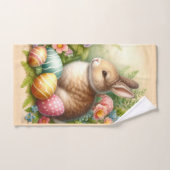 Cute Pasen Konijn Vakantie Handdoek (Handdoek)