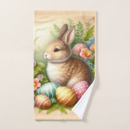Cute Pasen Konijn Vakantie Handdoek