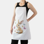 Cute Pasen Konijn Vlinder T-Shirt Schort (Insitu)