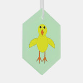 Cute Pasen Kuiken Glas Ornament (Voorkant Rechts)