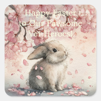Cute Pasenkaart voor Diergeneeskundig Personeel Vierkante Sticker