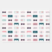 Cute Passen getrouwd Mr en Mrs Initialen White Inpakpapier Vel (Voorkant 3)