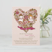 Cute Passen getrouwd Post Wedding Brunch Uitnodigi Kaart (Staand voorkant)