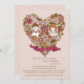 Cute Passen getrouwd Post Wedding Brunch Uitnodigi Kaart (Voorkant / Achterkant)