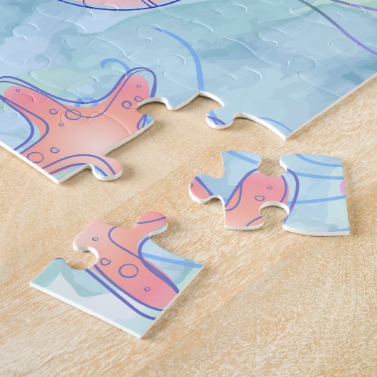 Cute pasta Creatures of the Zee Legpuzzel (Zijkant)