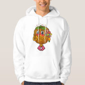 Cute Pasta Polo Character Holding Flowers T-Shirt (Voorkant)