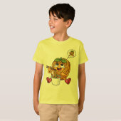 Cute Pasta Polo Eating Noodles T-Shirt (Voorkant volledig)