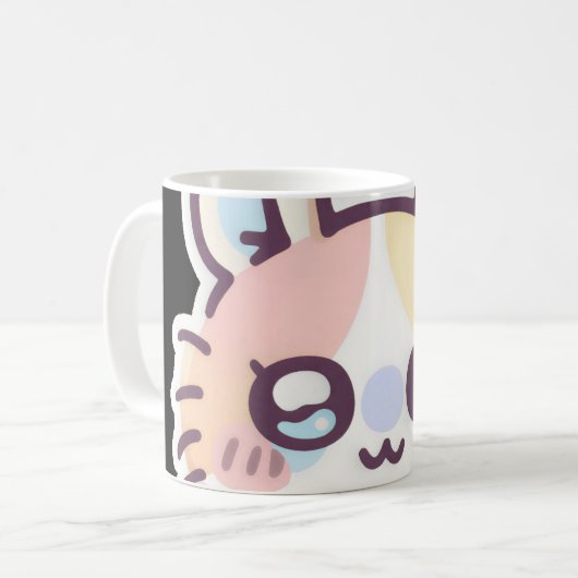 Cute Pastel Aesthetic Coffee Cup. Koffiemok (Voorkant links)