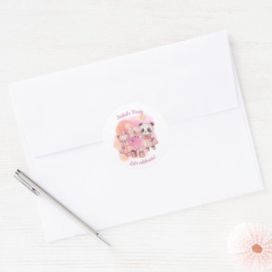 Cute Pastel Animal Birthday Stickers (Envelop)