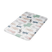 Cute Pastel Baby Animal Patroon Badmat (Gekanteld)