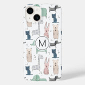 Cute Pastel Baby Animal Patroon Case-Mate iPhone Case (Achterkant)