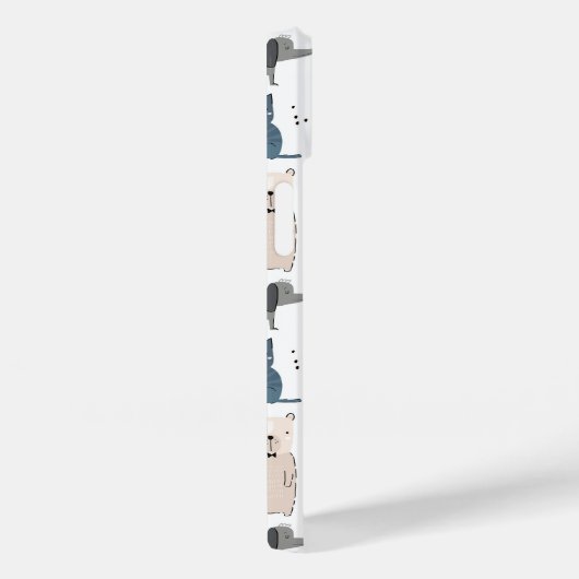 Cute Pastel Baby Animal Patroon Case-Mate iPhone Case (Achterkant / Rechts)