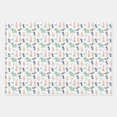 Cute Pastel Baby Animal Patroon Inpakpapier Vel (Voorkant 3)