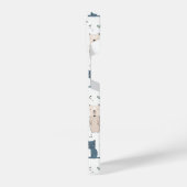 Cute Pastel Baby Animal Patroon iPhone Hoesje (Linkerkant)