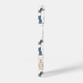 Cute Pastel Baby Animal Patroon iPhone Hoesje (Rechterkant)