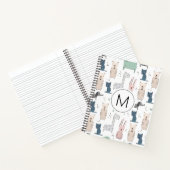 Cute Pastel Baby Animal Patroon Notitieboek (Binnen)